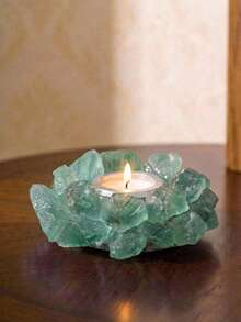 Cirelle Chân nến bằng đá quý thô tự nhiên – Đồ trang trí khuếch tán tinh dầu bằng đá quý thạch anh vàng, thạch anh hồng, thạch anh tím | Đồ trang trí nhà bằng đá chữa lành - Nhiều màu - Xem 5