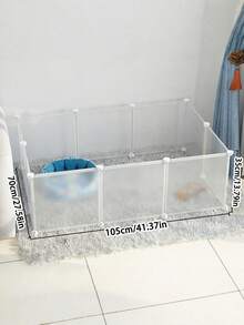 6/10/12pcs Indoor Dog Cage/House, Free Space For Pets, Suitable For Poodle, Corgi, Bichon Frise And Other Small Dogs, Isolation Frosted Protection Fence - White - View 4