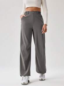 OutZeal Women Outdoor Pants Camping Hiking Cargo Wide Leg Side Pocket - Grey - View 10