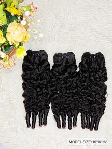 3pcs Burmese Curly Bundles Human Hair Pixie Curls Human Hair Spiral End Natural Colour 100% Human Hair Burmese Curly Human Hair Bundles Weave Bundle Unprocessed Human Hair Extensions 14-26 Inch Top Quality For Women - SNatural - View 2
