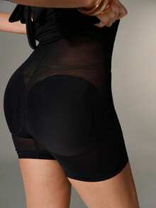 Nuvra Women's High Waist Butt Lifting Slimming Pencil Skirt With Padding - Black - View 6