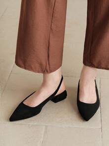 2025年秋季时尚简约风格女士金色裂纹图案粗跟平底鞋，3厘米舒适透气凉鞋情人节 - 黑色 - 查看 3