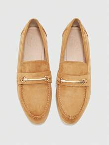 CUCCOO BIZCHIC Zapatos planos de slip-on para uso diario de mujer - Marrón - Ver 2