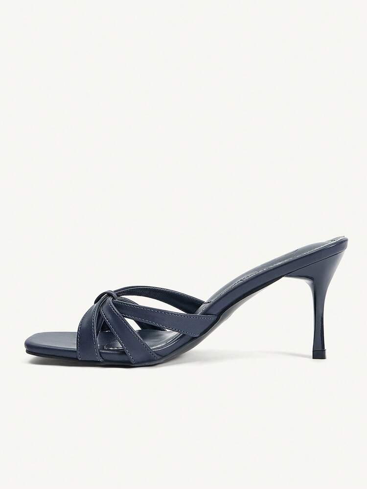 CUCCOO CHICEST Women's Fashion Square Toe Gold Thong Dress Sandals, Simple Stiletto High Heel Party Shoes Wedding Shoes Summer Shoes Bride Shoes