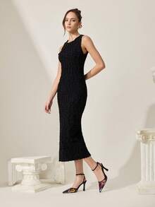 CUCCOO CHICEST 女士尖头细高跟鞋 婚礼宴会派对优雅 - 黑色 - 查看 8