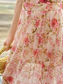 MOTF PREMIUM WOMEN'S EMBROIDERED ROMANTIC LONG SKIRT, SPRING/SUMMER - Pink - View 2