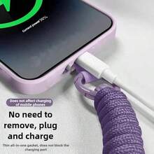 1 pieza Cordón trenzado para teléfono, unicolor, color caramelo, versión universal de muñequera multifuncional, fácil de desmontar, colgante de estuche de teléfono tejido a mano - bandera - Ver 9