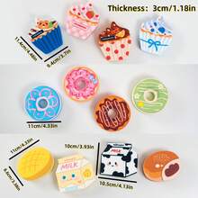 Joivida Bộ 4 miếng bọt biển hình bánh rán, bánh cupcake, dùng để rửa chén bát trong nhà bếp và phòng ăn, rất cần thiết làm quà tặng tân gia, Giáng sinh và Halloween. - Nhiều màu - Xem 12