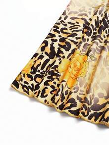 Lyxana Conjunto de 2 piezas de mujer para verano con camiseta asimétrica y falda con estampado floral y de leopardo, adecuado para vacaciones en la playa - Multicolor - Ver 9