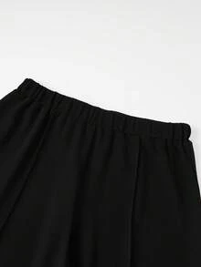 SHEIN Clasi 大码优雅通勤印花长袖衬衫和纯色长裤两件套 - 寶藍色 - 查看 8