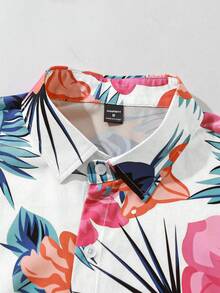 Manfinity RSRT 2 bộ áo sơ mi nam in hoa cài nút phía trước tay ngắn và quần short, giản dị, trang phục hai mảnh cho nam áo sơ mi nam nhiệt đới trang phục nhiệt đới nam trang phục nhiệt đới nam trang phục nhiệt đới áo sơ mi nam nhiệt đới - Nhiều màu - Xem 4