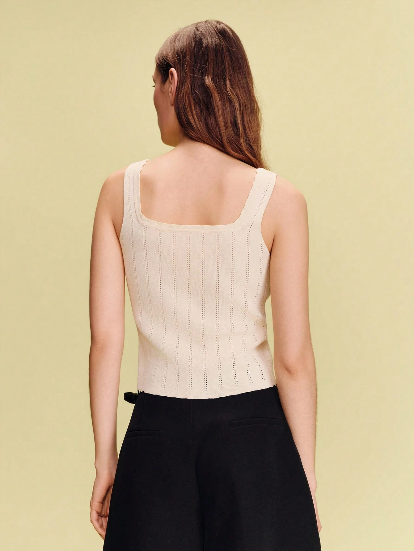 Ecru Crochet Tank Top With Small Pink Flowers And Scalloped Edges Cute Vintage Top Spring Summer French Style Parisian Style