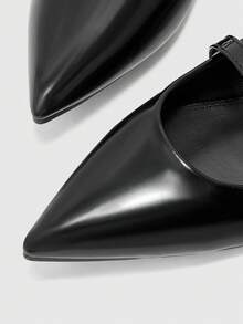 CUCCOO BIZCHIC European And American Closed Toe Sandals Women's Summer Wear 2026 New Temperament Sexy Pointed Toe Slingback Flats Spring Shoes - Black - View 8