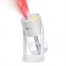 Humidificador con proyector de estrellas | Humidificador USB giratorio | Luz nocturna cambiante de color RGB | Humidificador de aire silencioso de 2 velocidades | Difusor de aromaterapia de uso dual para coche y hogar - Multicolor - Ver 11
