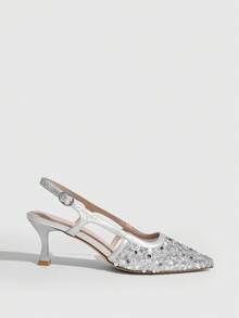 CUCCOO SZL 女士高跟鞋 - 銀色 - 查看 7