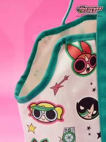 THE POWERPUFF GIRLS X PETSIN Túi vận chuyển cỡ lớn dành cho chó nhỏ, thỏ và mèo; Túi vận chuyển bằng vải bạt mềm mại dành cho chó, được trang bị dây buộc bên trong; Túi vận chuyển chó con và mèo có thể gấp gọn, màu xanh lá cây. - màu xanh lá - Xem 6