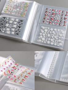 1PC/80-Compartment Sticker Organizer Can Be Used To Store Cards, Nail Stickers, Daily Necessities, Travel Items, Gift Bags, And Small Bags - Multicolor - View 7