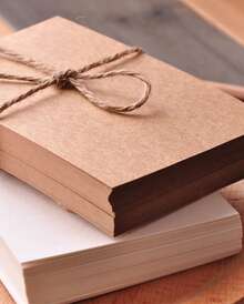 10PCS, Double Sided Letter Paper, Size 5.9 Inches X 3.93 Inches, White/Black/Kraft Paper Color. Retro Nostalgic Blank Postcards, Hand Drawn Graffiti, DIY Message Cards. - Multicolor - View 2