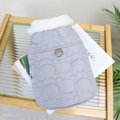 1 Áo khoác cho thú cưng, quần áo cho chó/mèo, trang phục thời trang cho động vật, áo khoác dày dặn in họa tiết cho chó.