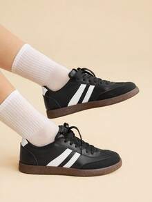 CUCCOO EASI Dexun Shoes Women's 2026 New Spring Women's Retro Versatile Sports And Leisure Shoes Flat Shoes - All Black - View 10