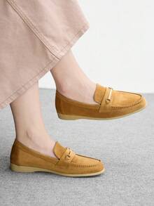 CUCCOO BIZCHIC Zapatos planos de slip-on para uso diario de mujer - Marrón - Ver 1