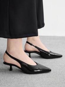 CUCCOO BIZCHIC Ladies' Commuting High-Heeled Shoes With Buckles - PU black - View 5