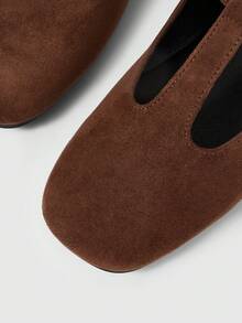 Sleekvia Women's Buckle Design Casual Versatile Flat Shoes - Coffee Brown - View 6