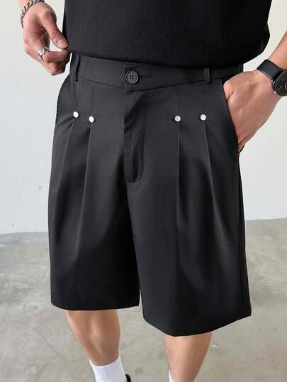 PAVTROS Men's Casual Loose Fit Shorts, Business Business Office Shorts, Gift For A Boyfriend Or Husband,Valentine's Day,Spring To Summer,Gift For My Boyfriend,Mardi Gras,Vintage,Streetwear,Party,St Patrick's Day,Going Out