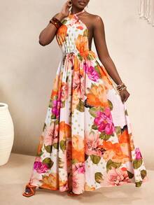 BamGleam New Model Women Summer Sexy Camisole High Waisted Dress - White - View 3