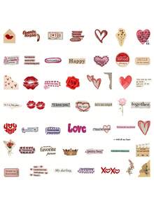 50 miếng dán hình vẽ nguệch ngoạc tiếng Anh trong suốt hình thú cưng hoạt hình, tự dán trang trí điện thoại, đàn guitar, laptop, hành lý, bình nước, quà tặng tiệc tùng. - Nhiều màu - Xem 6