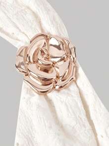 SHEIN MOD Đầm ngắn xếp ly ngực họa tiết hoa 3D bằng kim loại, kiểu dáng nghỉ mát. - Màu be - Xem 7