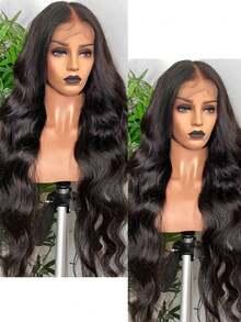 13x4 Body Wave Lace Front Wig Human Hair - Pre Plucked Natural Hairline Melted Transparent Lace Frontal Wigs For Women - 180% Density Natural Wave Seamless Transition Soft & Tangle-Free 16-32 Inch - Perfect For Birthday Party & Club Night & Graduation & Date Night - S1B - View 3