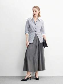 CUCCOO BIZCHIC Women's High-Heeled Shoes, Simple High-End Black Pointed Stilettos, Rear Strap Hollow High Heels, Workplace Commuting Daily Versatile Shoes - Black - View 6