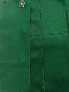 EMERY ROSE Abrigo de doble botonadura con diseño de solapa - Verde - Ver 5