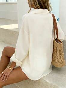 INAWLY Áo kiểu nữ thêu họa tiết sinh vật biển, thích hợp cho kỳ nghỉ. - Nhiều màu - Xem 2