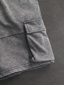 SLATEMANN Men's Drawstring Waist Pocket Casual Versatile Daily Wear Shorts - Grey - View 5