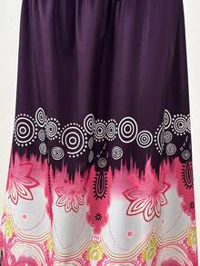 Lyxana Falda casual de vacaciones con estampado degradado de color para mujer - Multicolor - Ver 6