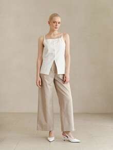 Women's High Heel Shoes, Fashion Versatile Commuting Work Shoes, French Style Summer Sandals - White Leather - View 7