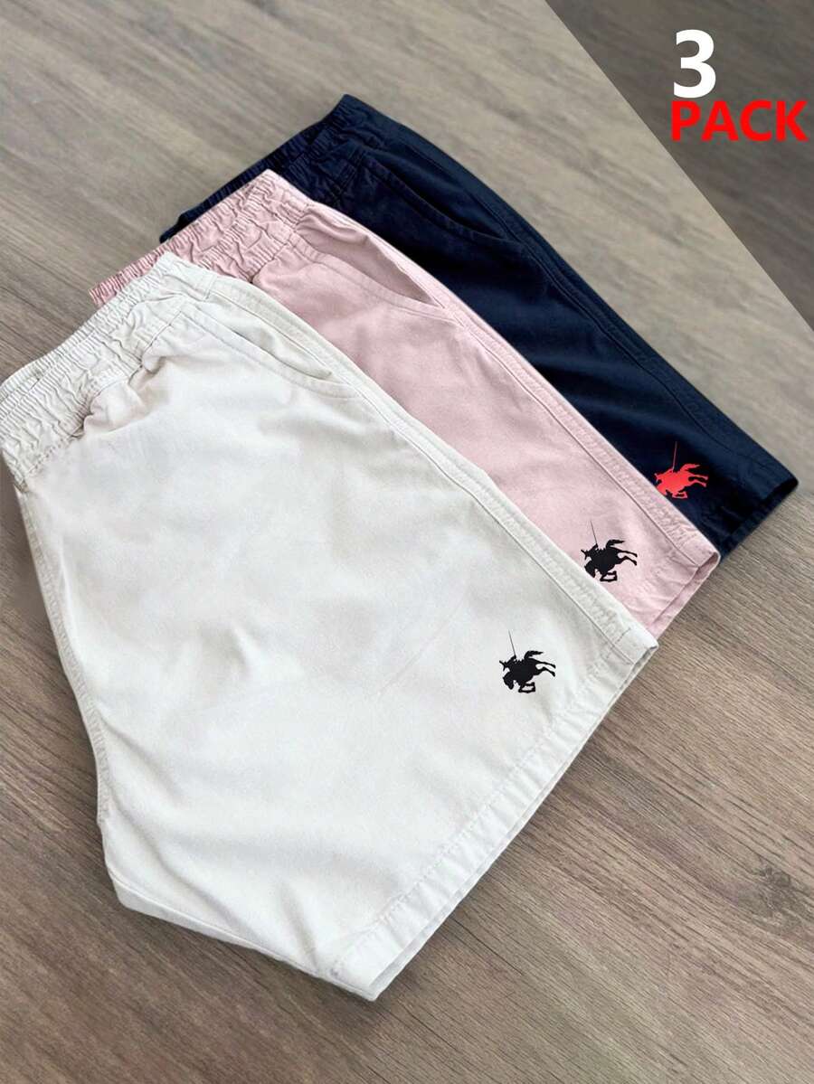 SHEIN 3 chiếc quần short cho bé trai tuổi teen - Nhiều màu - Xem 1