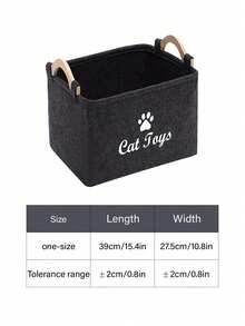Caja de almacenamiento de suministros para mascotas, adecuada para gatos y perros, caja organizadora de juguetes para mascotas con asa, cesta/caja de almacenamiento de suministros para mascotas plegable, caja de juguetes/almacenamiento para niños - Multicolor - Ver 4