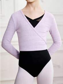 Young Girls' Clothing: Casual Light Purple Sweet And Adorable, Suitable For Pairing With Various Pants, Skirts, And Tops. Versatile, High Cost Performance, Ideal For Daily Outings, Commuting, Parties, Gatherings, Vacations, Sports, Leisure, And Fashion Shirts - Mauve Purple - View 3