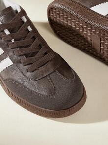 CUCCOO EASI Dexun Shoes Women's 2026 New Spring Women's Retro Versatile Sports And Leisure Shoes Flat Shoes - Brown pu - View 5