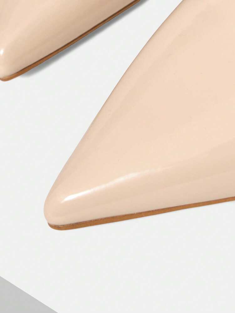 WOMEN'S ELEGANT MINIMALIST APRICOT POINTED TOE KITTEN HEEL PUMPS, VERSATILE FOR DAILY COMMUTE SPRING SHOES