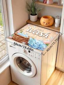 1PC Multipurpose Rubber Bottom Absorbent Quick Drying Dustproof Protector Mat Pattern Print Washing Machine Top Pad Fridge Cover Mat Coffee Station Desktop Mat Laundry Room Kitchen Dining Room Home Appliance Accessories Modern Home Decor - Multicolor - View 10