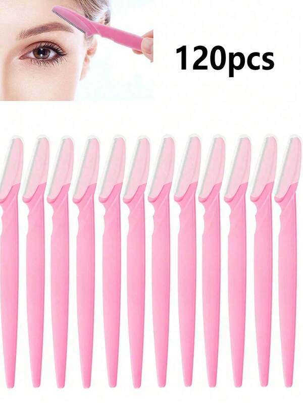 50/120pcs/Set Multi-Color Eyebrow & Shaving Razors Kit, Including Eyebrow Trimmer, Shaver, Dead Skin Remover, Hair Remover, Facial & Eyebrow Razor, With Precision Cover, Suitable For Women Or Travel Use,Hair Products And Accessories For Barber Salon Beauty Travel Essentials