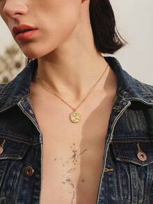 Glisma 女士链条项链，高级/复古/优雅，18K镀金，性感/复古，适合妈妈/女士/女孩/母亲，夏季/海滩/舞会/派对，多层/宝石/串珠/水晶，吊坠/粗链 - 金色 - 查看 6