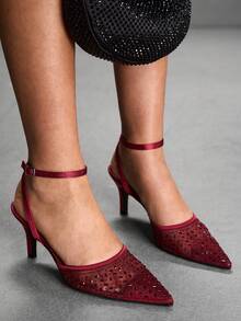 CUCCOO SZL Zapatos de tacón para mujer para uso diario - Burdeos - Ver 7