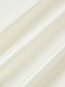 SHEIN MOD 女士优雅纯色缎面鱼尾裙 - 杏色 - 查看 5