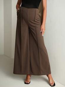 MaterniChic Maternity Clothes Maternity Pants Summer Pregnant Clothes Brown Maternity Pants Elegant - Brown - View 6