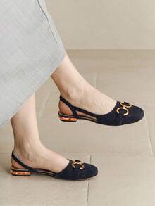 2025年秋季女士平底鞋，平底鞋 - 藍色 - 查看 2